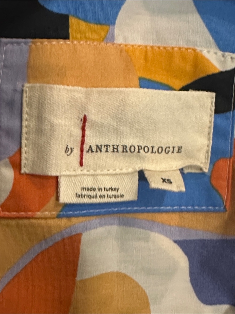 ANTHROPOLOGIE The Somerset Maxi Dress Blue Orange Abstract Size XS - Picture 8 of 8